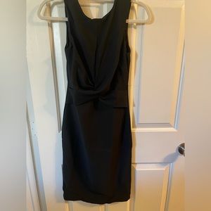 Uniq small black twist front dress